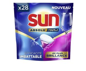 SUN Brilliance Capsules lave-vaisselle Tout en 1 Absolute brillance extra 28 capsules