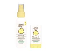 Sun Bum Baby Bum SPF 50 Spill Spray & Face Stick | Protection du visage et du corps UVA / UVB min ral pour la peau sensible | Fragrance gratuite