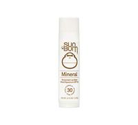 Sun Bum Baume à lèvres crème solaire minérale SPF 30,Protection UVA/UVB à large spectre respectueux des récifs,Baume à lèvres hydratant avec zinc,Hypoallergénique, sans gluten,Bâton de 0.4 oz