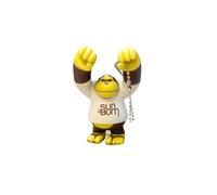 Sun Bum Sonny Porte-clés en forme de figurine Marron/jaune 7,6 cm