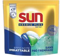 Sun - Capsules Lave-Vaisselle, Absolu Plus, Tout en 1, Bio-Enzymes, 39 Pastilles