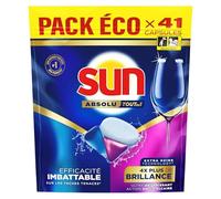 Sun - Capsules Lave-Vaisselle, Absolu, Tout en 1, Brillance, 41 Pastilles