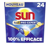 SUN Capsules lave-vaisselle CLEANBOOST poudre et gel Citron 24 capsules