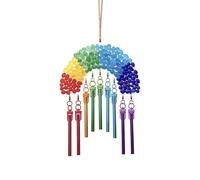 Sun Catcher Decor, Rainbow Window Art, Acrylic Hanging Ornament, Outdoor Wind Chime, Home Bedroom Living Room Entryway Window Garden Backyard Party Decoration Colorful Light Reflecting Hanging 21x15cm