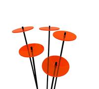 Sun Catcher Garden Decor 5 Moyen Brillant Disque de Sol Attrape Soleil, Bouquet de Soleil avec 5 Ornement de Jardin Décoratifs, 25cm Haut, Cadeau pour Chaque Jardin, Colour:Fluorescent Orange
