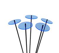 Sun Catcher Garden Decor 5 Moyen Brillant Disque de Sol Attrape Soleil, Bouquet de Soleil avec 5 Ornement de Jardin Décoratifs, 50cm Haut, Cadeau pour Chaque Jardin, Colour:Fluorescent Blue