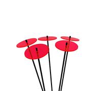 Sun Catcher Garden Decor 5 Moyen Brillant Disque de Sol Attrape Soleil, Bouquet de Soleil avec 5 Ornement de Jardin Décoratifs, 25cm Haut, Cadeau pour Chaque Jardin, Colour:Fluorescent Red