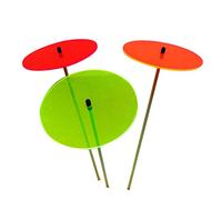 Sun Catcher Garden Decor Disques Soleil 3 Grands Piquets de Jardin 75cm Haut Ornement Extérieur Accessoire de Cour Cadeau Jardinier, Colour:Red/Orange/Green (3) RG