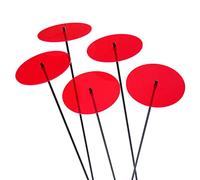 Sun Catcher Garden Decor Lot de 5 Grands piquets décoratifs Lumineux pour Jardin - 75 cm de Haut - Accessoire de Jardin - Couleur : Rouge