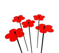 Sun Catcher Garden Decor Lot de 5 statues attrape-soleil de jardin - 50 cm de haut - Décoration pour jardin, balcon ou terrasse - Couleur : rouge