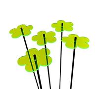 Sun Catcher Garden Decor Lot de 5 statues attrape-soleil - Fleurs de 50 cm de haut - Décoration pour jardin, balcon ou terrasse - Couleur : vert fluorescent