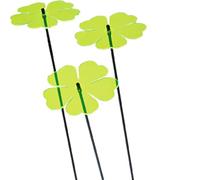 Sun Catcher Ornements de Jardin Fleur Double 3 Piquets de Jardin Décoratifs 75cm de Haut Accessoire de Jardinage Cadeau pour Les Jardiniers, Colour:Fluorescent Green