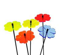 Sun Catcher Ornements de Jardin Fleur Double 5 Piquets Décoratifs 25cm de Haut Accessoire de Jardinage Cadeau pour Les Jardiniers Bouquet, Colour:Mixed Colours