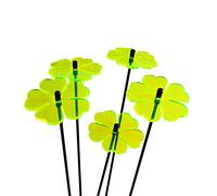 Sun Catcher Ornements de Jardin Fleur Double 5 Piquets Décoratifs 25cm de Haut Accessoire de Jardinage Cadeau pour Les Jardiniers Bouquet, Colour:Fluorescent Green