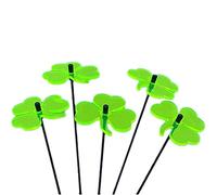 Sun Catcher Ornements de Jardin Trèfles 5 piquets de Jardin Décoratifs 25 cm de Haut Accessoire de Jardinage Cadeau pour Les Jardiniers, Colour:Fluorescent Green