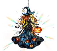 Sun Catchers Indoor Window Stained Spooky Pendant Witch Window Suncatcher