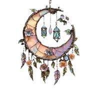 Sun Catchers Outdoor - Moon Shape Acrylic Ornamet | Window Sun Catchers Ornament, Vibrant Glass Suncatcher, Garden Light Catcher for Garden Home Room Outside Christmas Women Adults Lovers Indoor Wall