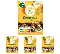 SUN - Cerneaux de Noix 250 g - Noix Décortiquées - Sans Coque - Fruits Secs pour Snacking, Apéro, Cuisine & Pâtisserie - Apéritif, Encas Sain (Lot de 4)
