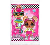 SUN CITY LOL Couverture polaire corail et sherpa 90 x 140 cm