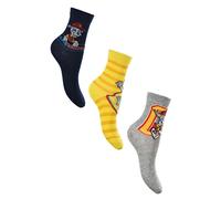 Sun City Paw Patrol Marshall Lot de 3 paires de chaussettes pour enfant, multicolore, 23/26