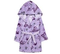 SUN CITY Peignoir Barbie en polaire d'hiver pour fille 7002, aubergine, 10 ans