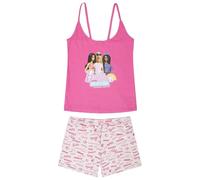SUN CITY Pyjama Barbie Femme Fille d'Été Court en Coton Léger 7080, rose, XL