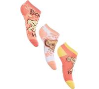 Sun City Trois Paires De Chaussettes Filles Roi Lion Dessin Animé En Coton, rose, 31-34