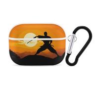 Sun Coque pour AirPods Pro 2, coque de protection rigide antichoc pour homme et femme, compatible avec coque Airpod Pro 2e/1ère génération avec porte-clés - Blanc