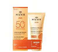 Nuxe Sun Crème Solaire Fondante SPF50 50ml + Lait Fraîcheur Après-Soleil 50ml