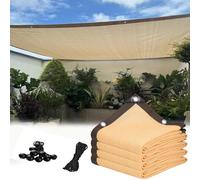 Sun E - Auvent anti-UV avec œillets pour extérieur, cour, jardin, abri d'auto - Auvent imperméable pour toutes les conditions météorologiques - 3,7 x 4,3 m