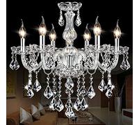 SUN-E Chandeliers en cristal K9 en forme de feuille d'érable allumant des luminaires suspendus à 6 lumières instructions détaillées