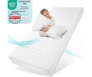 sun garden Matelas Enfant 90x200 cm H2 | Mousse de Confort Certifié Oeko-TEX 100 | Housse Lavable | Matelas Enfant avec Finition Climatique | Modèle P1440 ComfortPur
