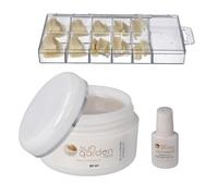 Sun Garden Nails Gel de base UV 30 ml + boîte de 100 faux ongles + colle à ongles 7 g