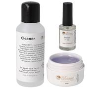 Sun Garden Nails Kit de Manucure avec Gel de Finition UV 30 ml, Primer 11 ml et Cleaner 100 ml
