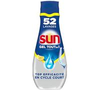 Sun Gel Lave-Vaisselle Tout En 1 Expert Plus Citron 900ml - 52 Lavages