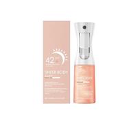 Sun-glaze transparent brume à crème solaire SPF 42, infusée d'huile de corps chatoyante, enrichie d'essence corporelle étincelante, de brume hydratante résistante à l'eau, bloc solaire léger (1pcs)