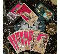Sun Gold Rider-Waite Tarot Deck - 78 cartes avec revêtement imperméable en PVC et bord en feuille d'or, kit de divination adapté aux débutants (120 × 70 mm, rouge soleil)
