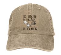 Sun Hat Chef Drôle, Pas De Salope dans Ma Cuisine Oion Leisure Denim Casquette pour Évacuation De La Transpiration Trucker Cap pour Activités Voyage Sport
