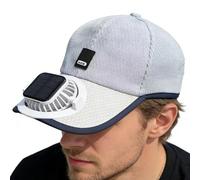 Sun Hat with Solar Fan - Solar Powered Cooling | UV Protection Hat 3-Speed Fan | for Men Women Outdoor Beach Fishing Camping, Rechargeable Long Brim