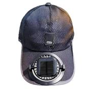 Sun Hat with Solar Fan - Solar Powered Cooling | UV Protection Hat 3-Speed Fan | for Men Women Outdoor Beach Fishing Camping, Rechargeable Long Brim
