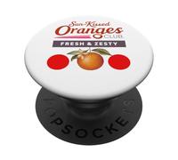 Sun-Kissed Oranges Club Fresh & Zesty PopSockets PopGrip Adhésif