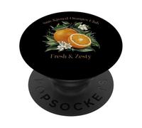 Sun Kissed Oranges Club Fresh Zesty Vibe PopSockets PopGrip Adhésif