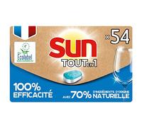 SUN Letterbox Tablettes lave-vaisselle Tout en 1, Format pratique pour la boîte aux lettres, Enlève les taches difficiles, Fabriqué en France, 54 Lavages