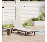 Vidaxl Chaise Longue Avec Coussin Beige Résine Tressée
