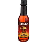 Sun Luck Huile, piment, bouteille en verre de 150 ml (lot de 6)
