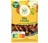 SUN - Mélange 3 Fruits Secs Raisins Noisettes Amandes 500 g - Encas Équilibré Naturel Sans Sucres Ajoutés - Pour Apéritif, Snacking, Randonnée, Sport, Cuisine Maison - Source d'Énergie et de Fibres