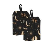 Sun Moon Sac à chaussures de voyage résistant à l'eau avec poignée à fermeture éclair, pochette légère pour valise et salle de sport, se replie à plat pour l'emballage, Sun Moon, 22 x 12 x 42 cm
