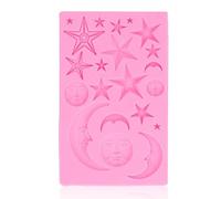 Sun Moon Star Cake Fondant Moules, Chocolat Bonbons Moule Soleil Visage Croissant Lune Silicone Sucre Artisanat Gomme Pâte Sugarcraft Outil De Décoration De Gâteau Outils