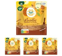 SUN - Noisettes Torréfiées en Poudre 150 g - Noisettes Finement Moulues Grillées - Ingrédient pour Pâtisserie, Cuisine, Gâteaux, Pralins et Desserts Gourmands - Texture Fine et Arôme Intense