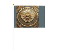 Sun Old Egyptian Grace Petit drapeau égyptien à main pour jeux de sport et festivals, décoration de défilé 14 x 20,8 cm